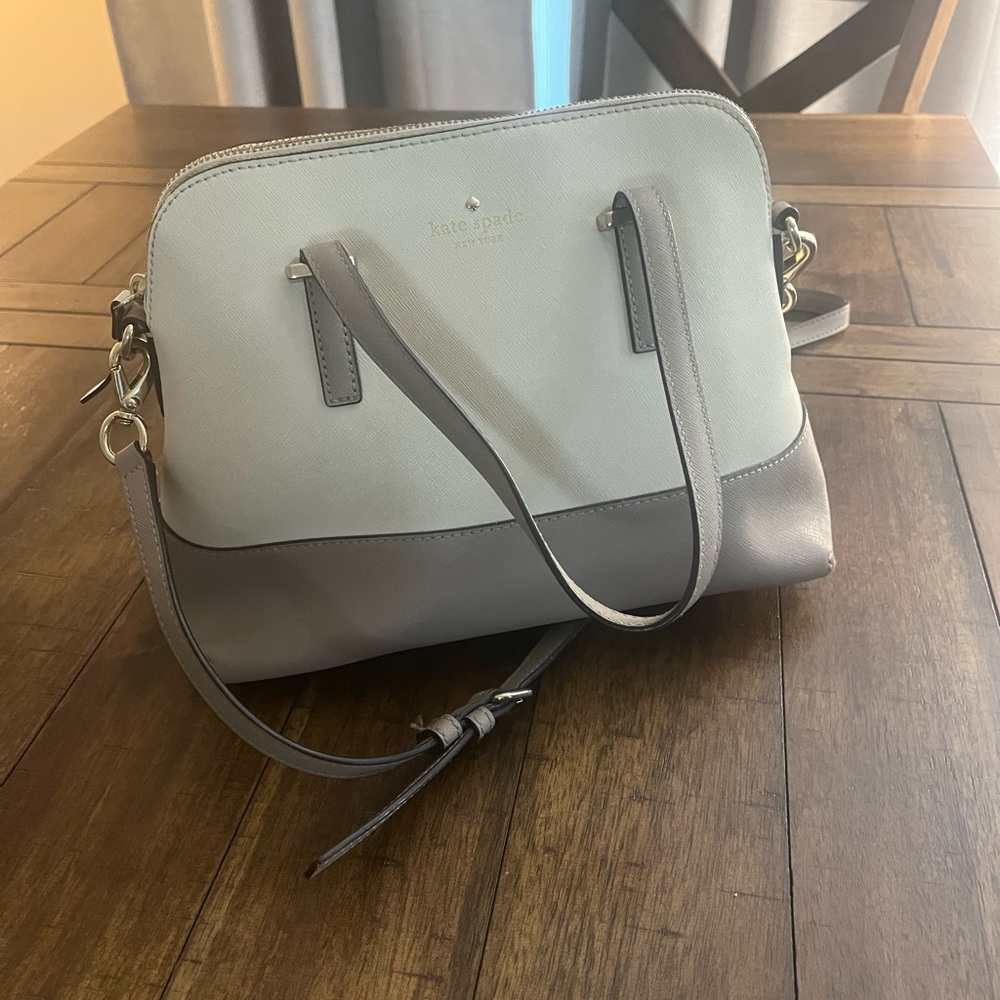 Kate Spade Gray Satchel with Modern Design